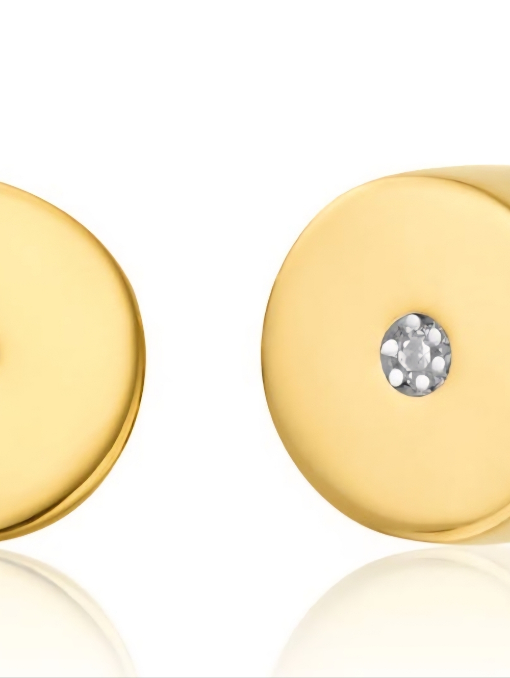 Monica Vinader - Gold Linear Solo Stud Diamond Earrings - Picture 3 of 10